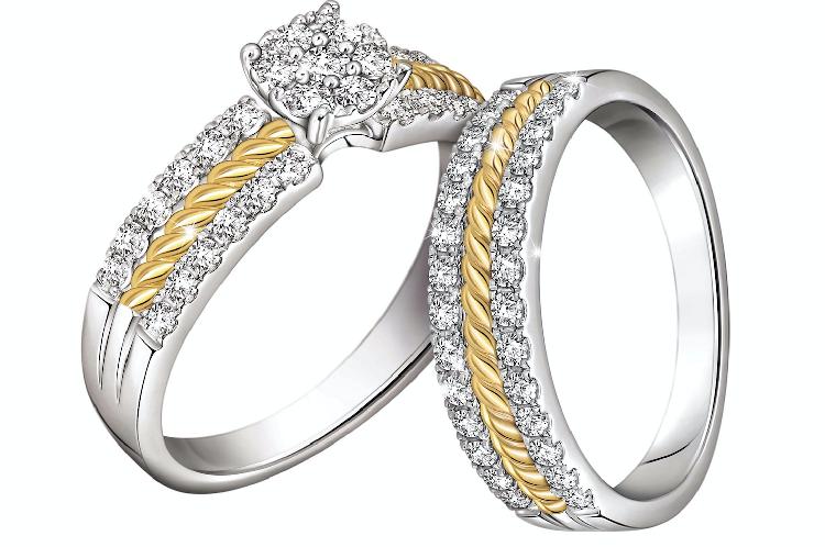 Emerald Emerald Cut Diamond Solid 14KG Engagement Ring