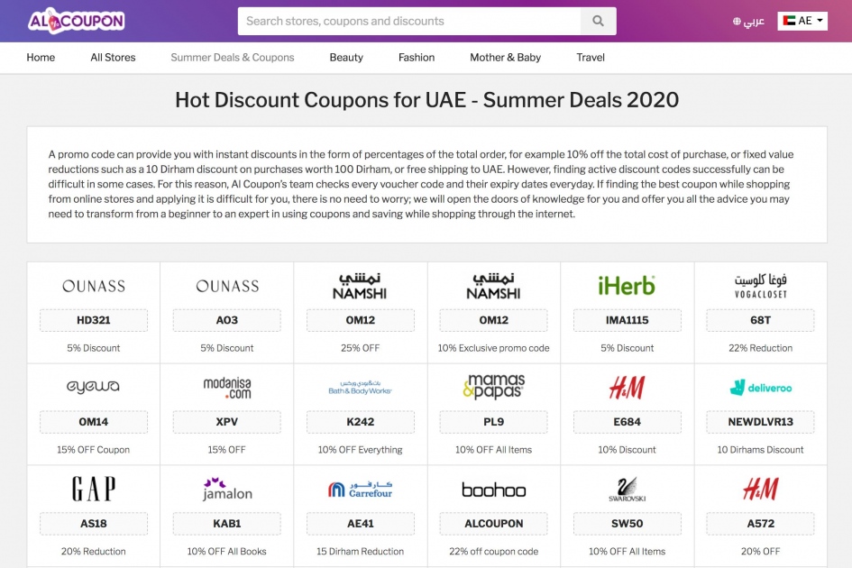 The best online stores offering year-round coupon codes and discounts