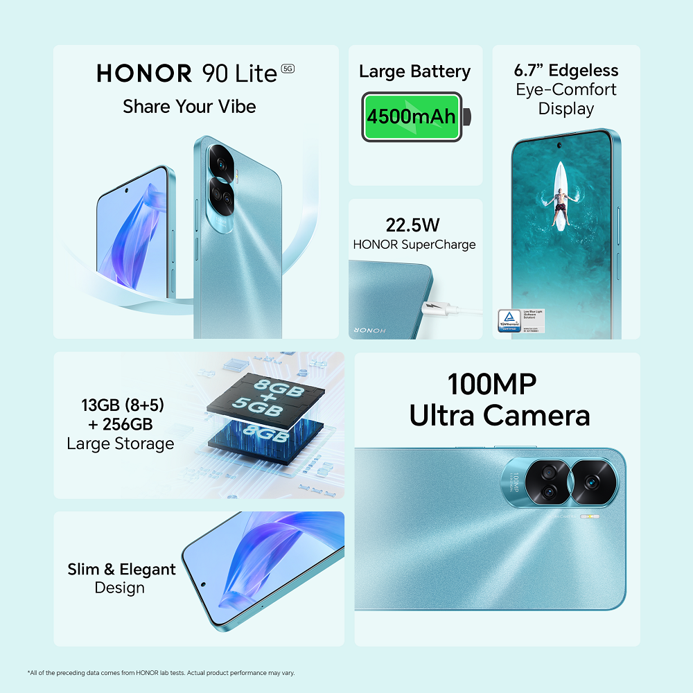 Honor 90 Lite 256GB - Titanium Silver